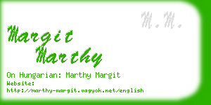 margit marthy business card